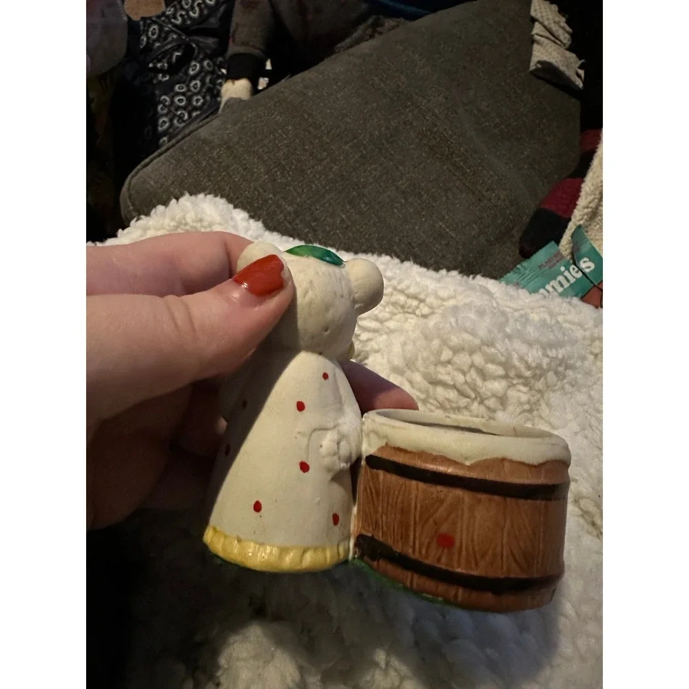 Vintage Home For Holidays Ceramic Mr Mouse Candle‎ Holder Kmart Christmas Decor